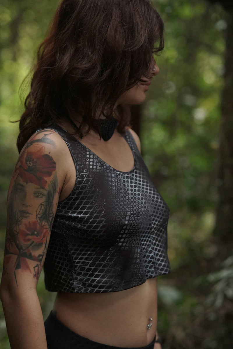 PYTHON VORTEX - Women's Sleeveless Partywear Crop Tops