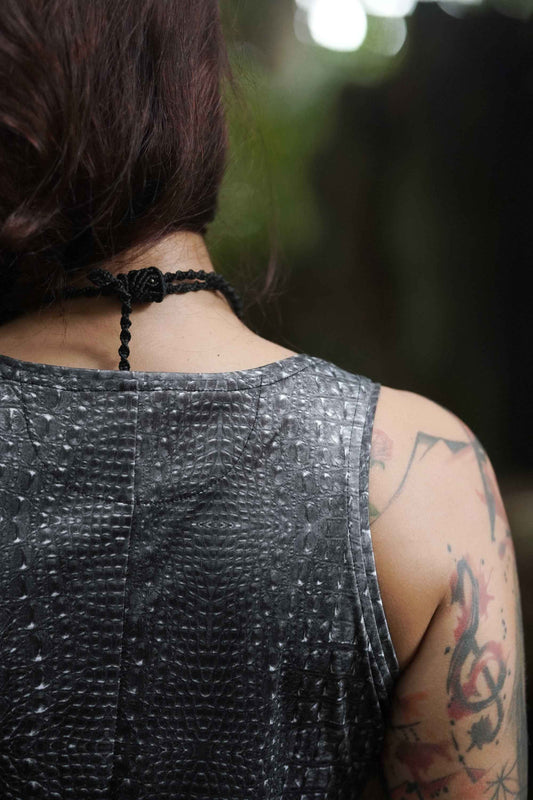 BLACK ILLUSION - Women's Sleeveless Partywear Crop Top