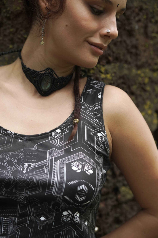 SOURCE CODE- Women's Sleeveless Partywear Crop Tops