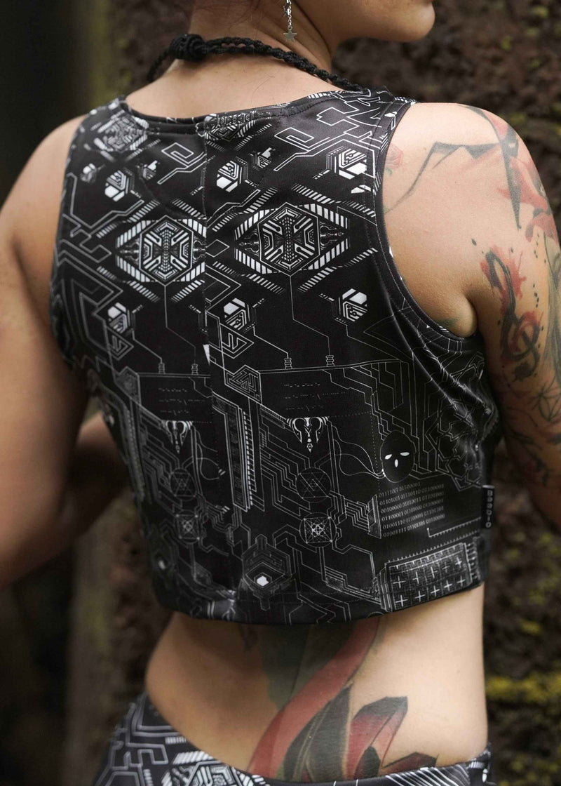 SOURCE CODE- Women's Sleeveless Partywear Crop Tops