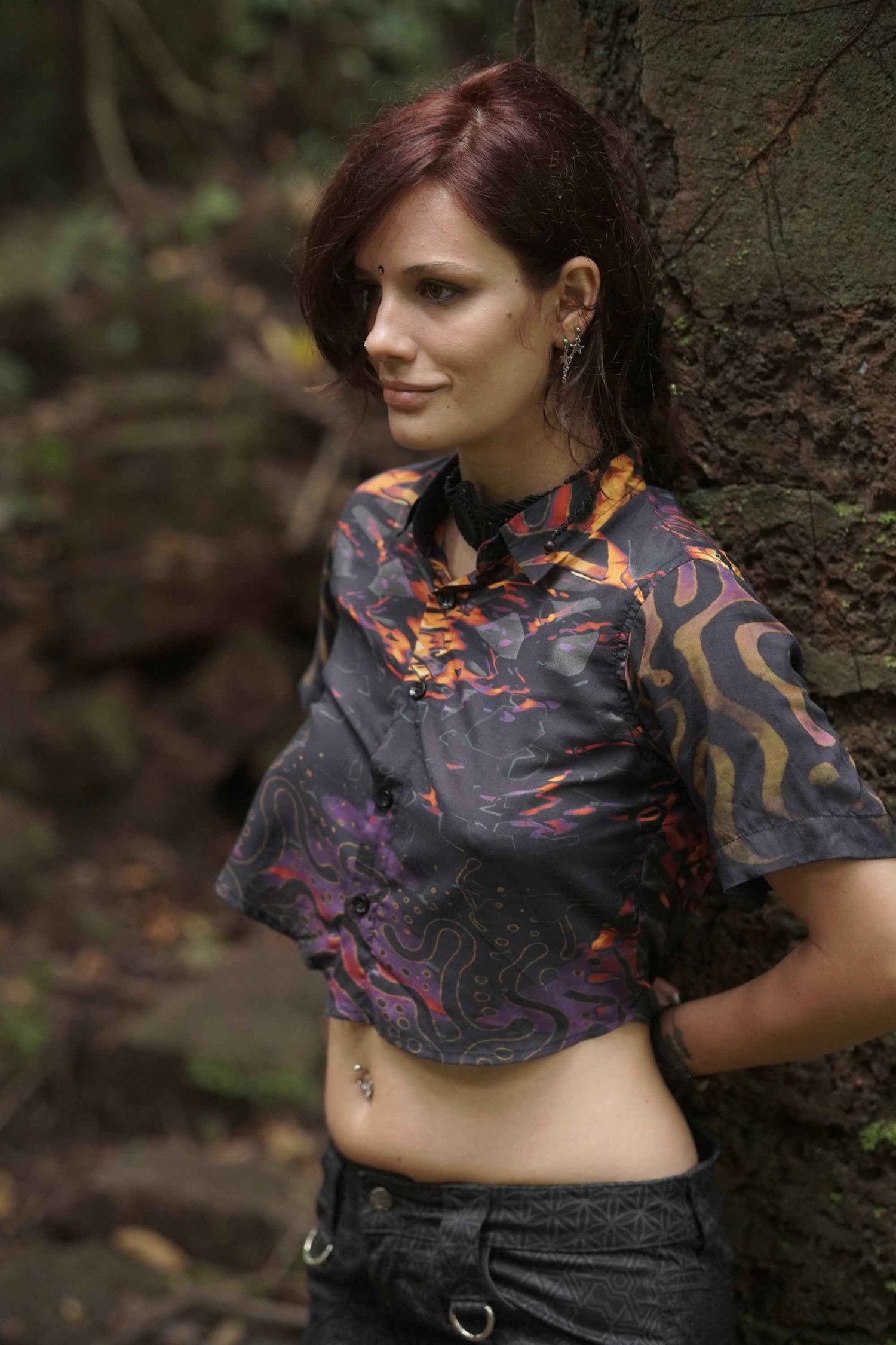 Straya | Bamboo Fabric Artwear Women's Crop Top Shirt
