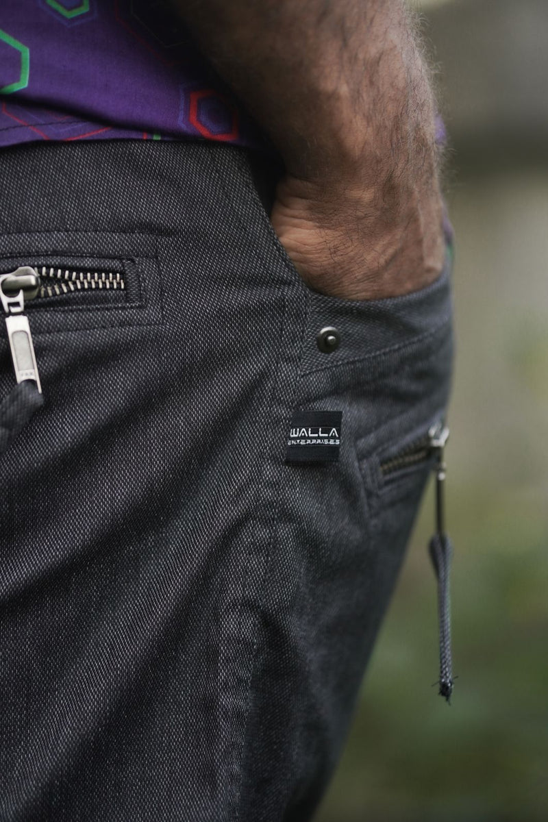 Urban Hippie Charcoal Grey Stretchable Pants - Festival Wear Cargo Pants