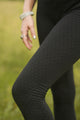 Abstract Knot - Black Screen-Printed Cotton Lycra Women's Leggings