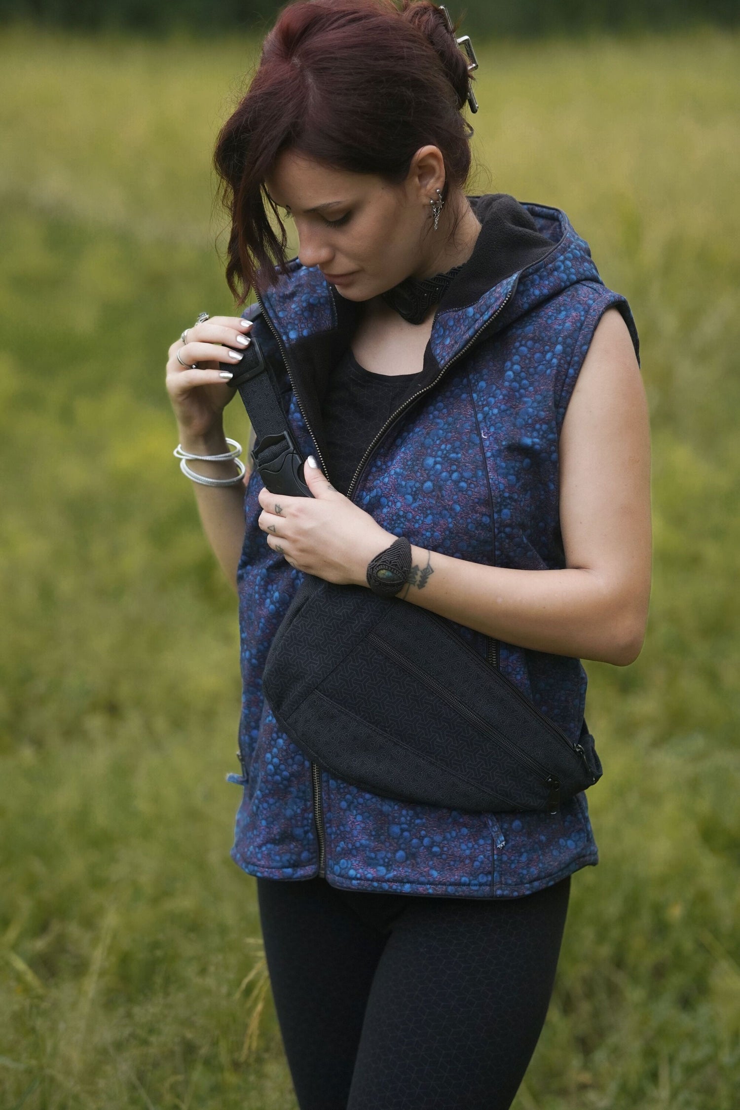 BLUE OCCULT -Women's Heavy Cotton Vest Jacket