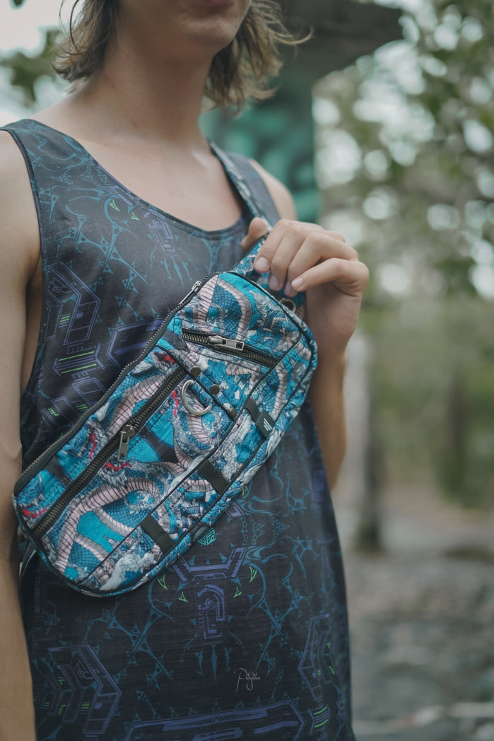 EDEN OF DRAGONS | Unisex Crossbody Bags | Rave Festival Sling Aztec Bag