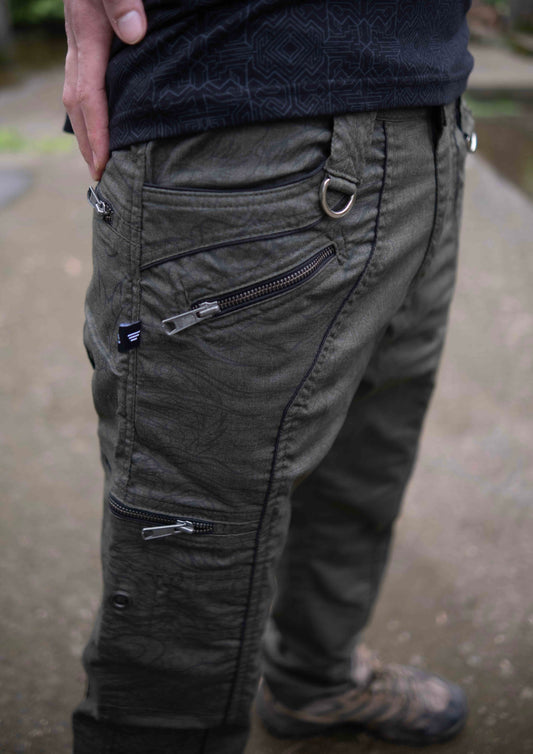 Dragon Codex – Khaki Multi Pockets Utility Cargo Pants