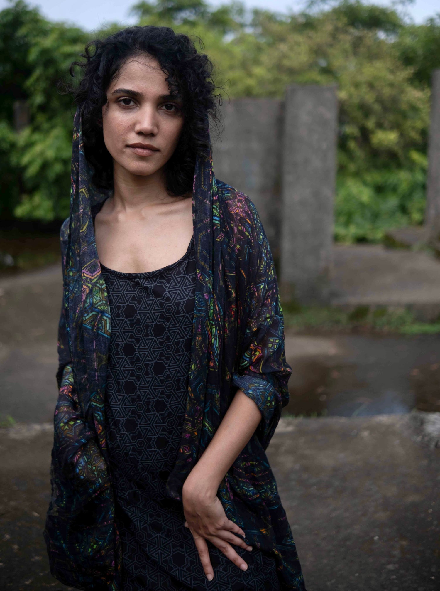 Mind Flare | Bamboo Fabric Scarf | Lightweight Summer Beach Scarf