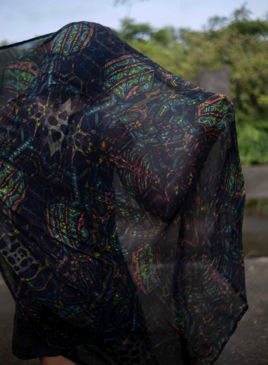 Mind Flare | Bamboo Fabric Scarf | Lightweight Summer Beach Scarf