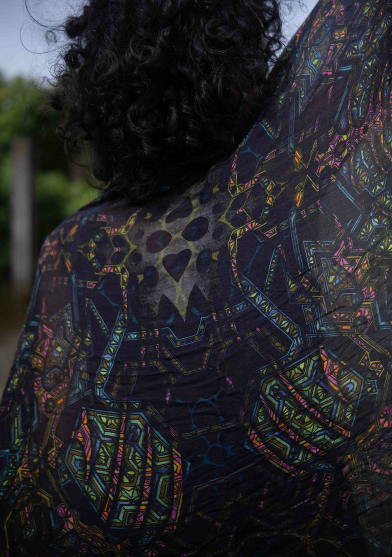 Mind Flare | Bamboo Fabric Scarf | Lightweight Summer Beach Scarf
