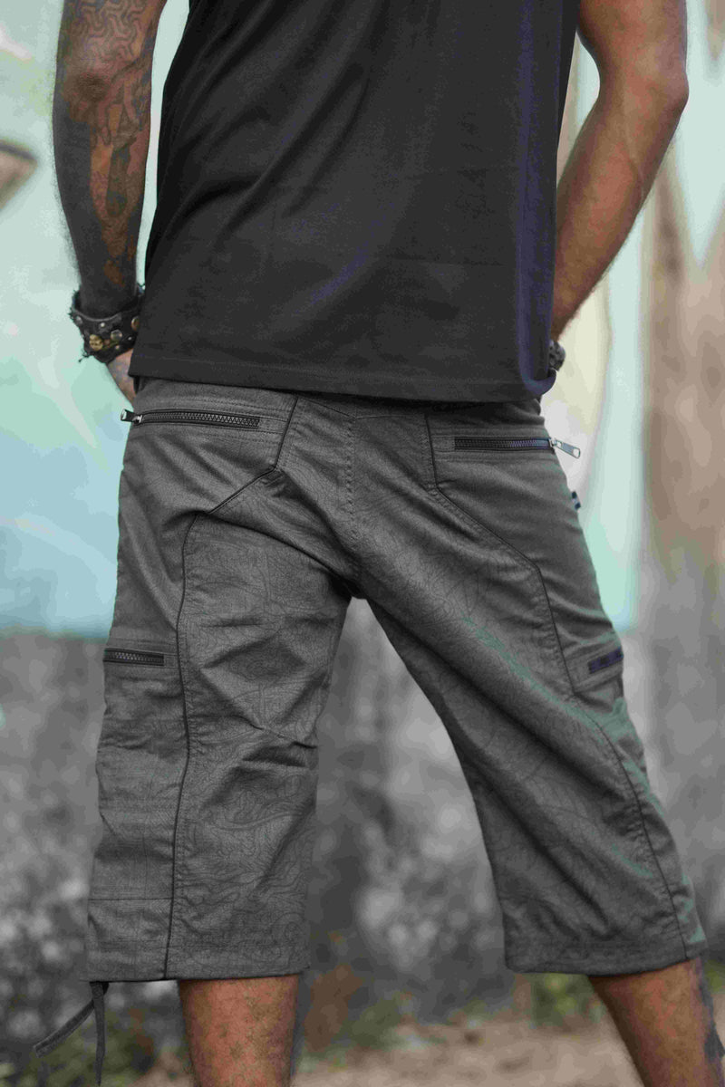 Dragon Codex - Olive Khaki NY Men's Cargo Shorts Dragon Print Shorts