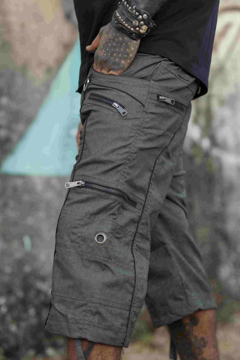 Dragon Codex - Olive Khaki NY Men's Cargo Shorts Dragon Print Shorts