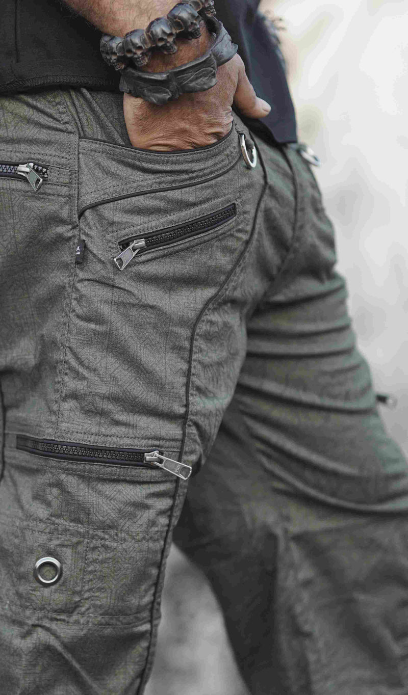 Dragon Codex - Olive Khaki NY Men's Cargo Shorts Dragon Print Shorts