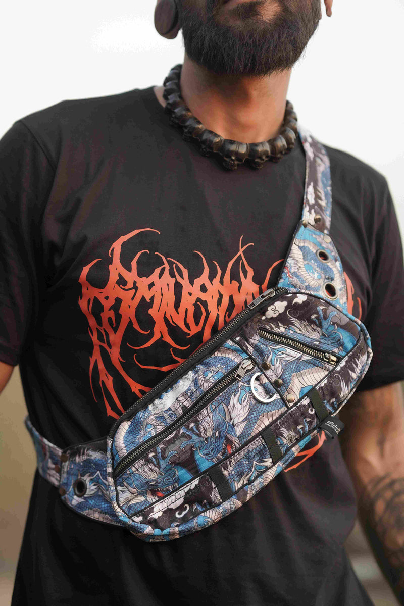 EDEN OF DRAGONS | Unisex Crossbody Bags | Rave Festival Sling Aztec Bag