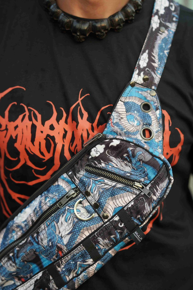 EDEN OF DRAGONS | Unisex Crossbody Bags | Rave Festival Sling Aztec Bag