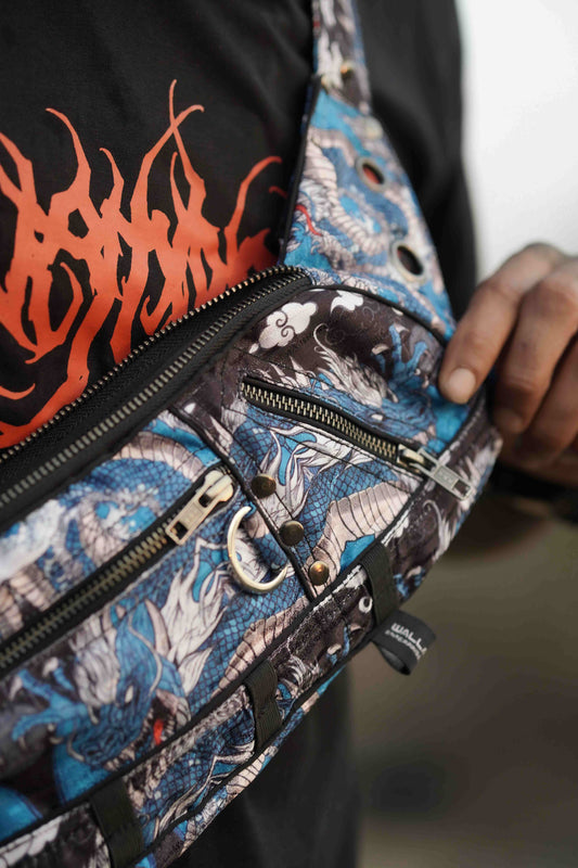 EDEN OF DRAGONS | Unisex Crossbody Bags | Rave Festival Sling Aztec Bag