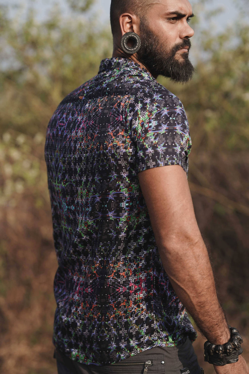 EQUILIBRIUM v2 | Men's Bamboo Shirts | Psychedelic Fractal Pattern Shirt