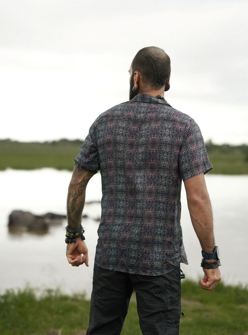 EQUILIBRIUM | Men's Bamboo Shirts | Psychedelic Fractal Pattern Shirt