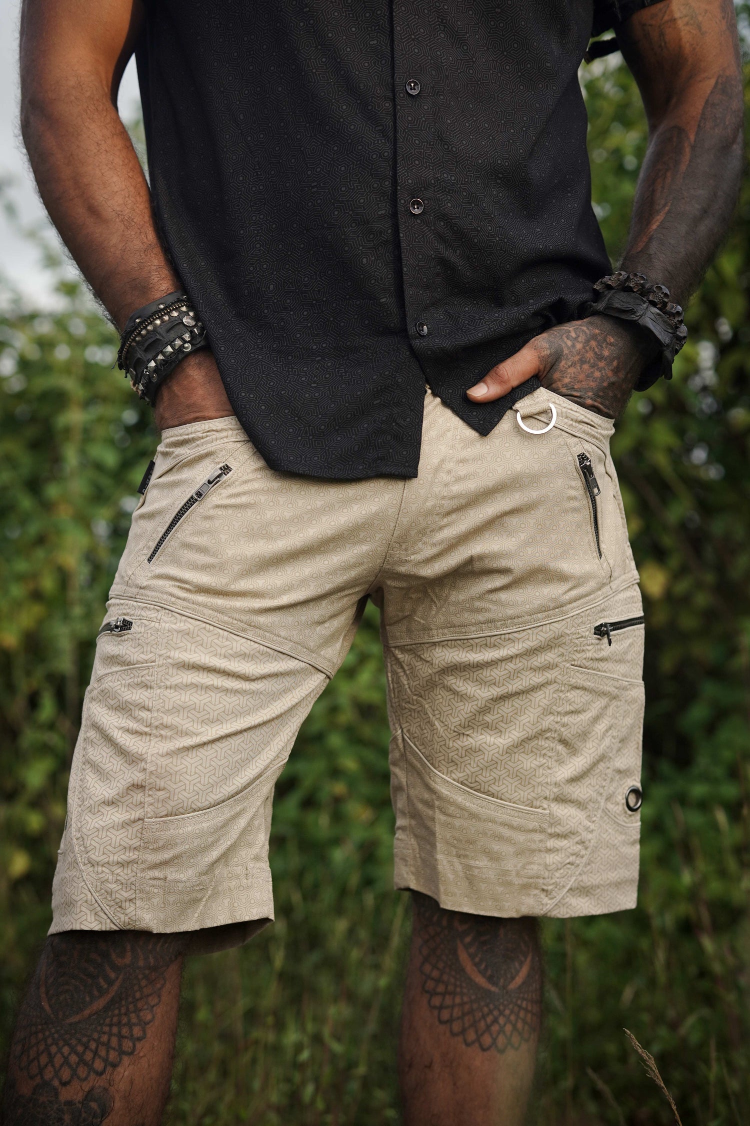 ETERNITY VORTEX - LA Shorts Screenprinted Up Knee Men's Shorts