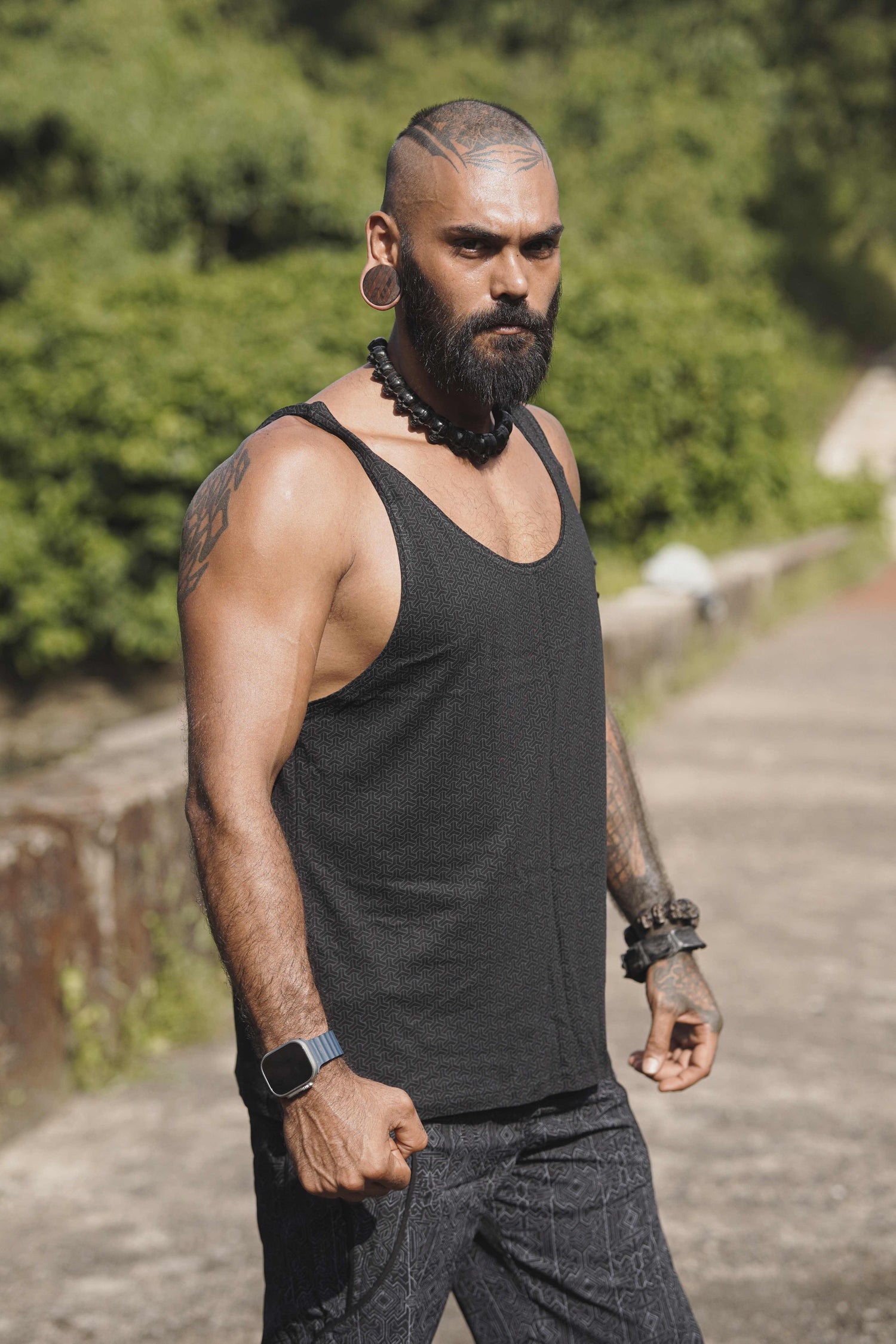 ETERNITY KNOT| Psychedelic Men's Black Tank T-shirts