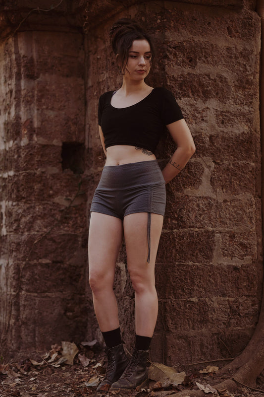 FLOWER OF LIFE | Women's Cotton Lycra Shorts | Pixie Festival Rave Booty Shorts