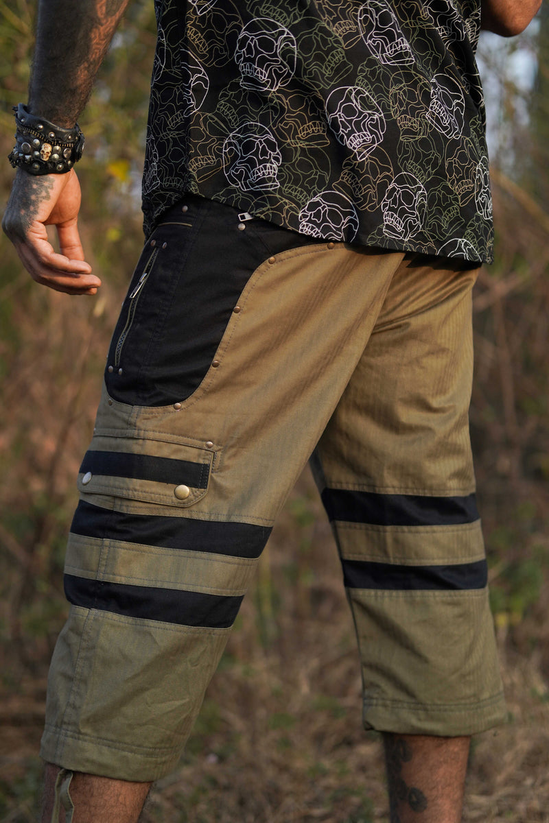 GMT - 3/4 Shorts Khaki Color Men's Dynamic Cargo Shorts