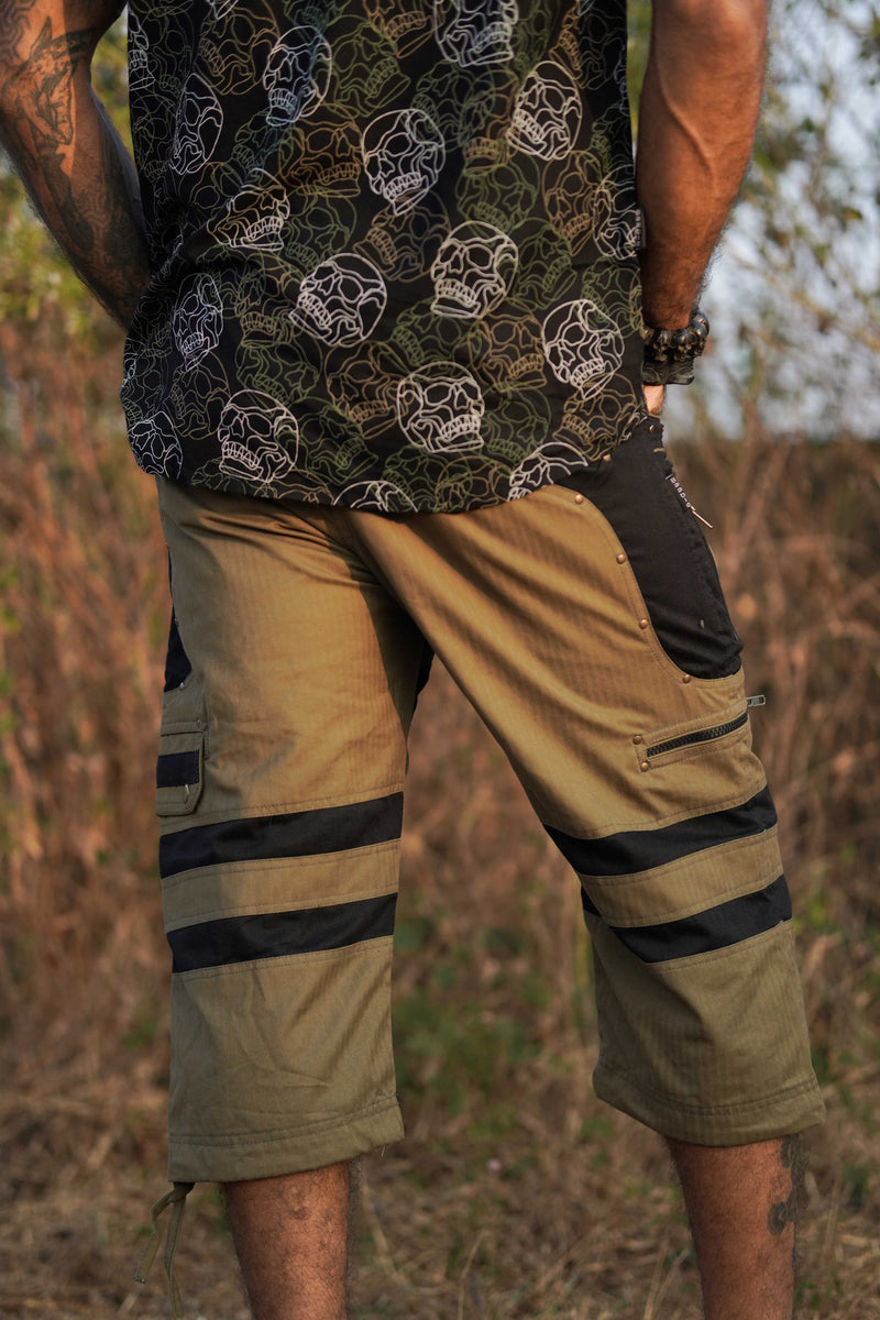 GMT - 3/4 Shorts Khaki Color Men's Dynamic Cargo Shorts