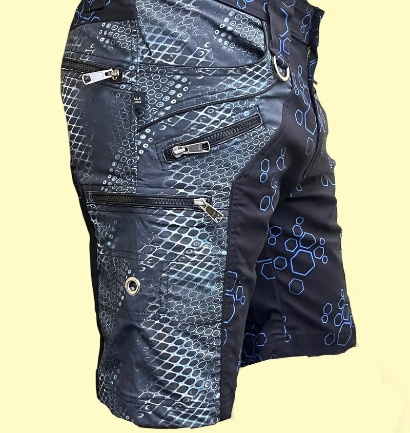 PYTHON MOLECULES - Digital Molecular Python Printed Men's NY Shorts