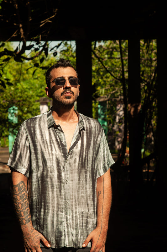 TIE DIE | Bamboo Men's Short Sleeve Shirts | Boho Hippy Tie-Dye Shirts for Men