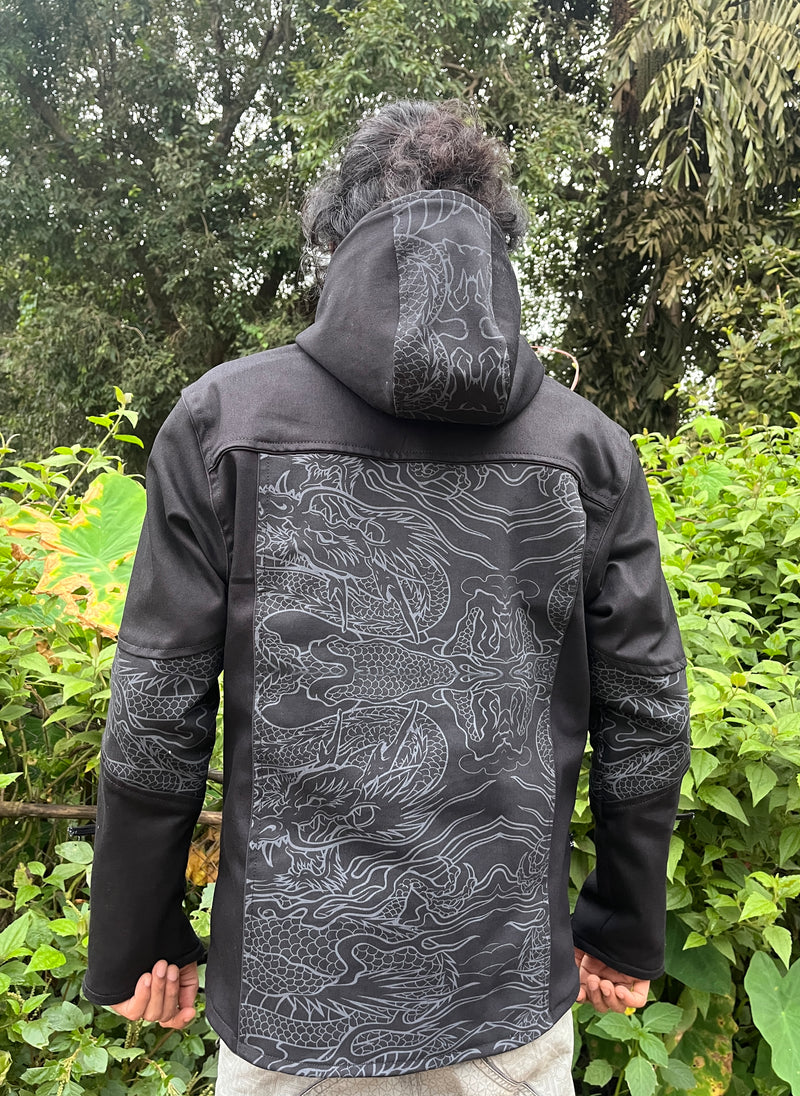 Vanta Dragon - Men's Printed Heavy Cotton Hoodie Jacket