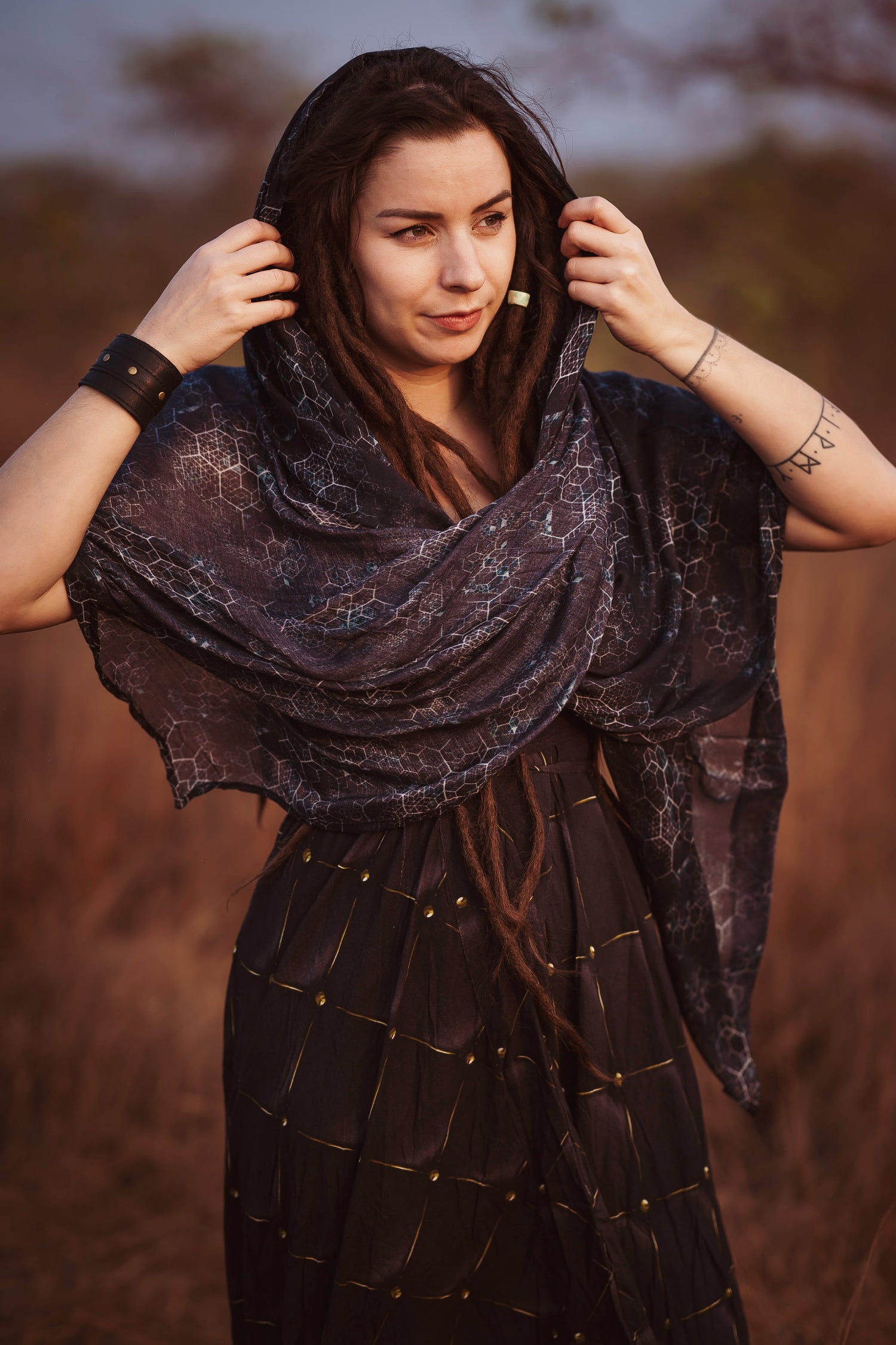 JOURNEY INTO MY MIND Bamboo Modal Fabric Scarf | Lightweight Summer Beach Scarf