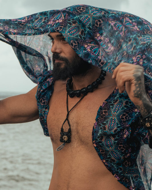 Kaleidoscope| Bamboo - Modal Fabric Scarf | Lightweight Summer Beach Scarf