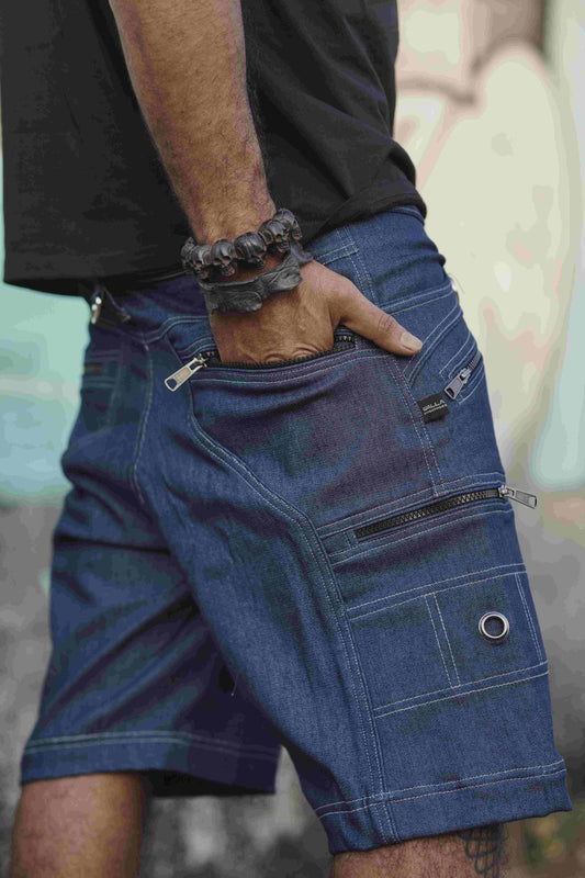 LA Shorts Punk Denim - Up Knee Men's Shorts