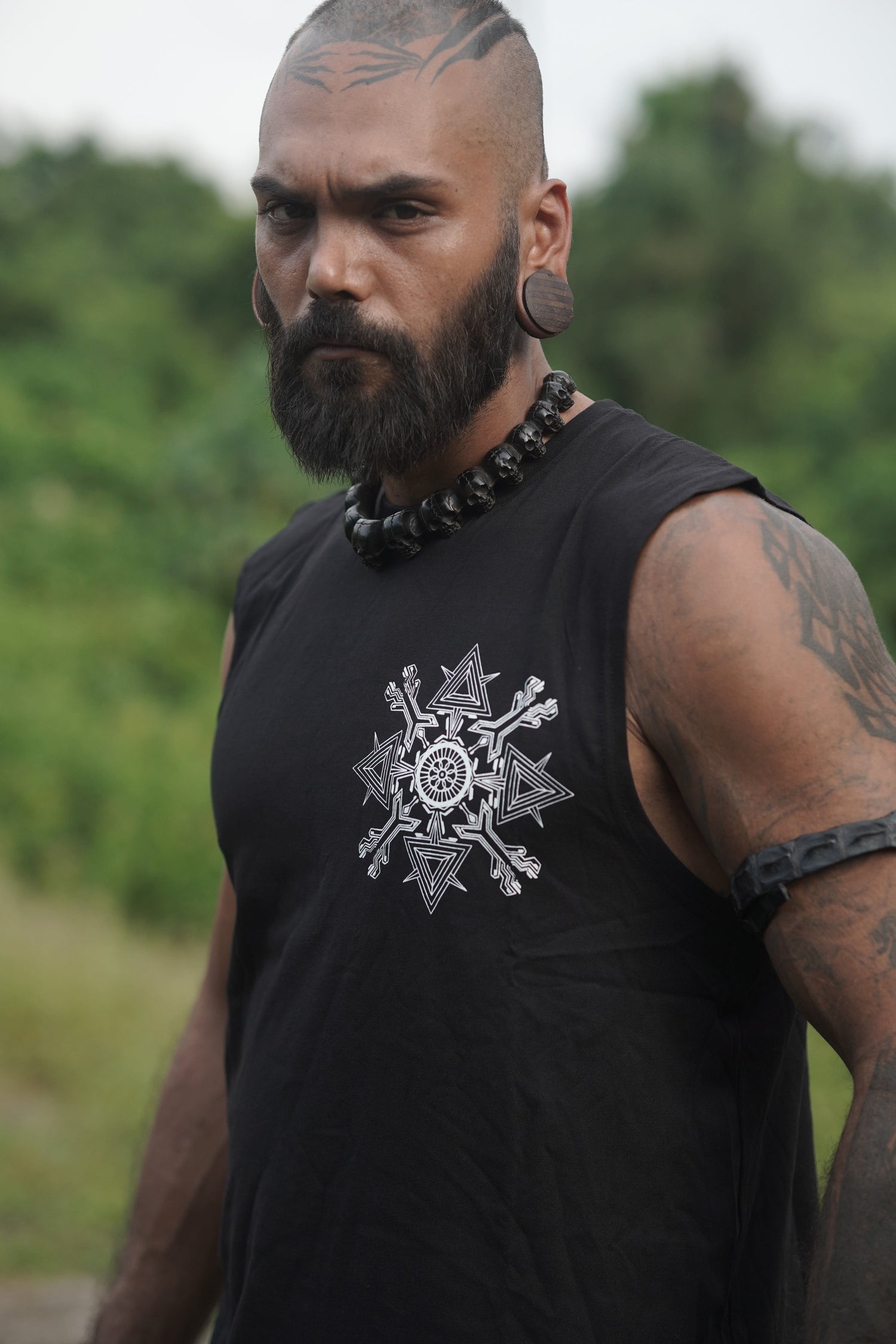 MAGUMBA | Black Men's Psychedelic Tank T-shirts