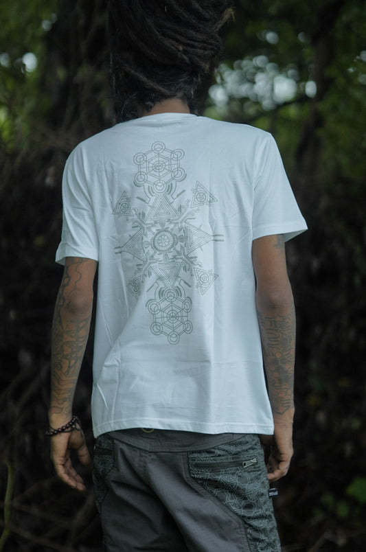 MAGUMBA | White Edition | Men's Futuristic Cyberpunk Graphic Cotton T-Shirts
