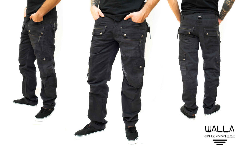 Maya Cargo Pants with Multiple Zipper Pockets