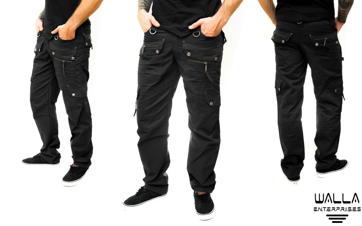Maya Cargo Pants with Multiple Zipper Pockets