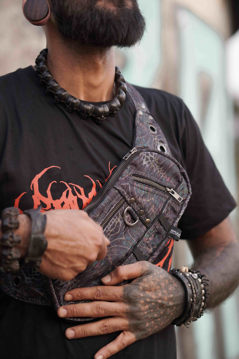 MIND FLARE | Unisex Crossbody Bags | Raver Festival Sling Aztec Bag