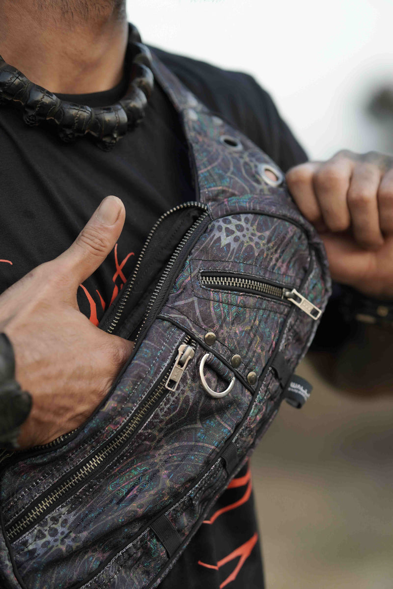 MIND FLARE | Unisex Crossbody Bags | Raver Festival Sling Aztec Bag