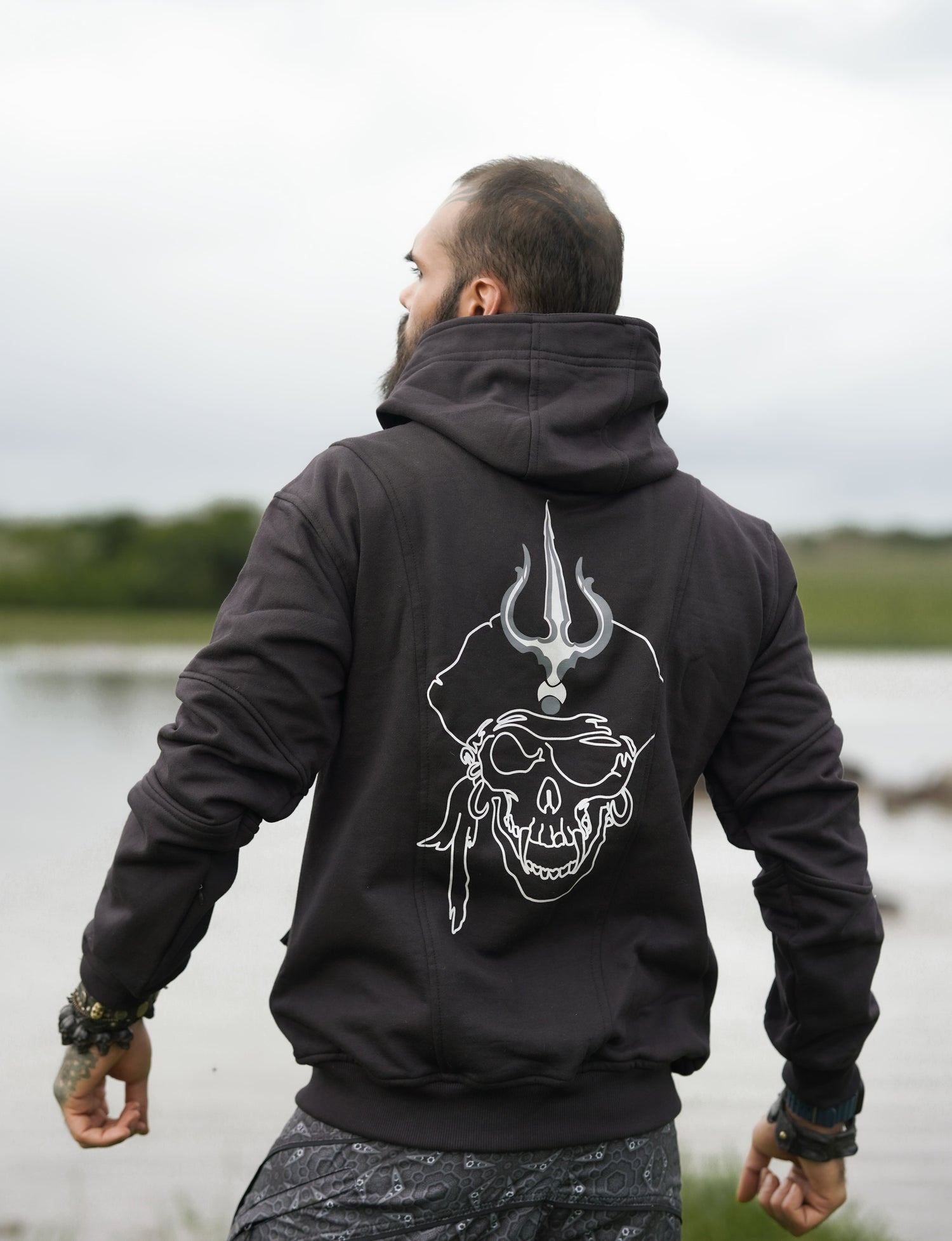 PIRATE'S GOSPEL Edition | Cotton Fleece Black Hoodies for Men Skull Print