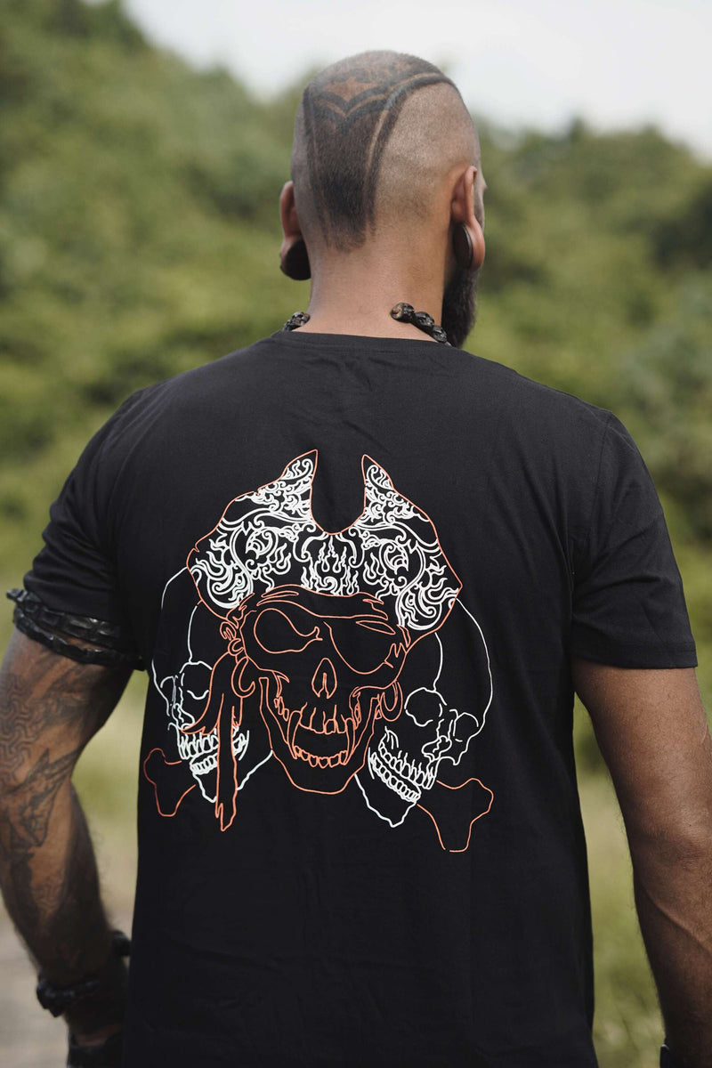 PIRATE'S GOSPEL| Black Men's Psychedelic T-shirts UV Glow