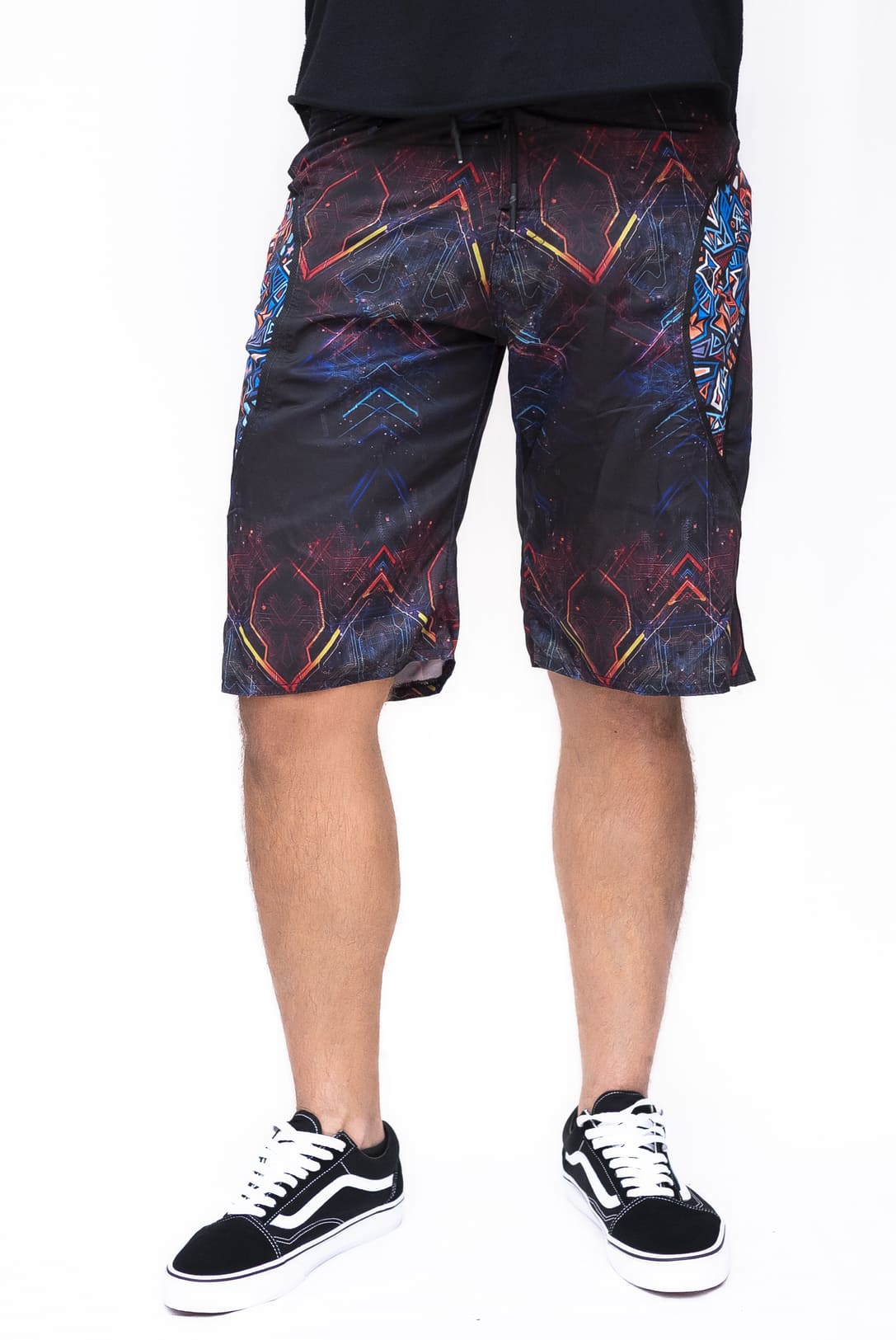 Digital art printed board shorts for men