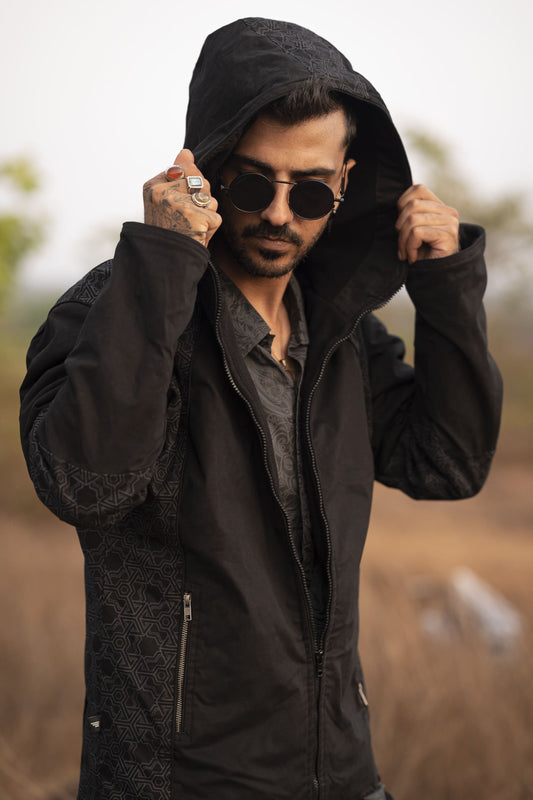 PYTHAGORAS - Men's Printed Heavy Cotton Hoodie Jacket