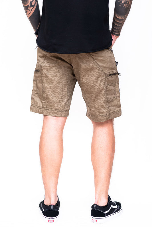 Pythagoras FOL Men's NY Shorts in Caramel Color