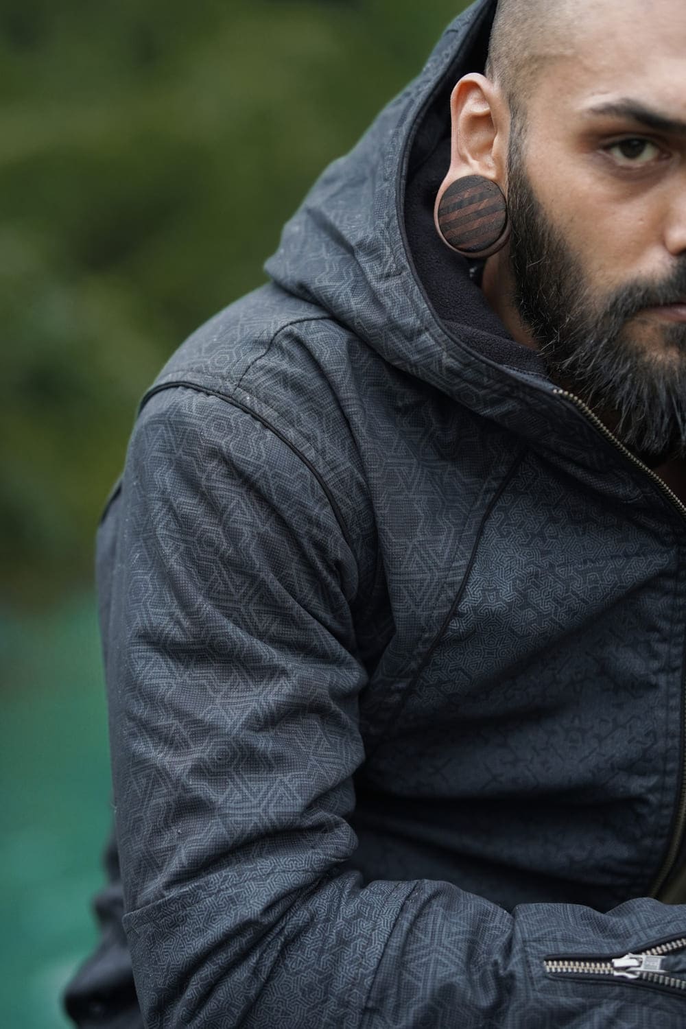 PYTHAGORAS TETRAHEDRON - Men's Printed Heavy Cotton Jacket with Fleece Lining