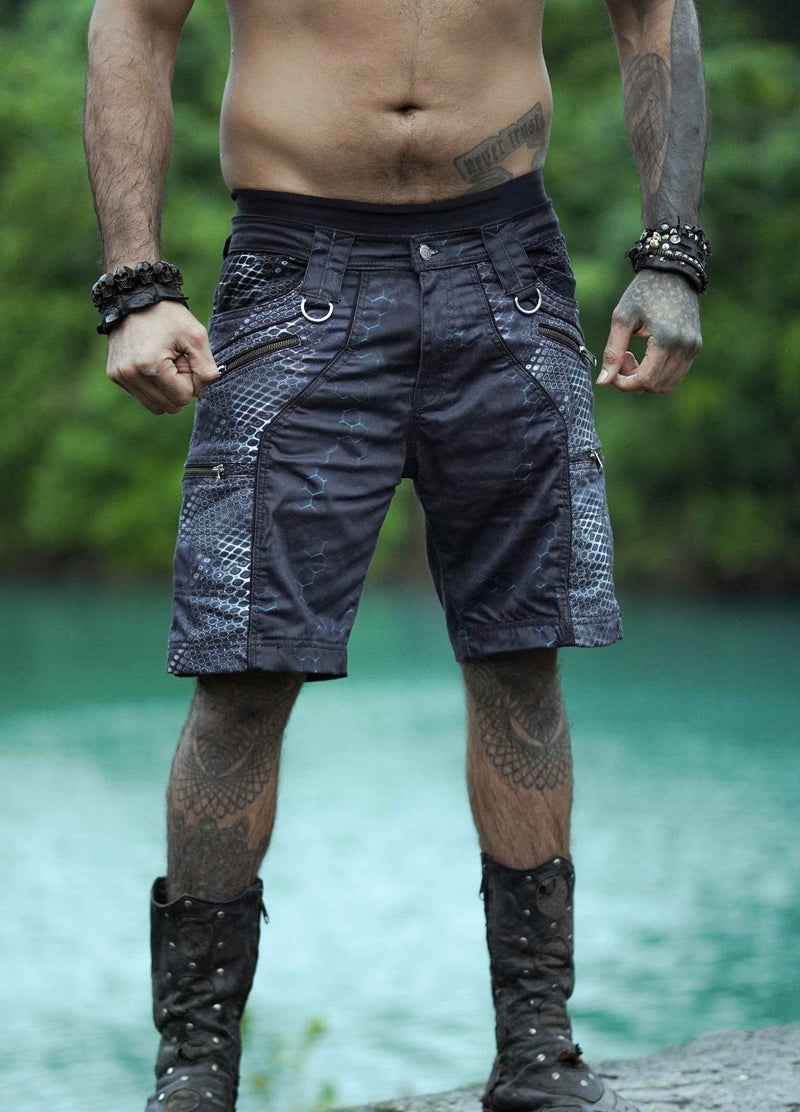 PYTHON MOLECULES - Digital Molecular Python Printed Men's NY Shorts