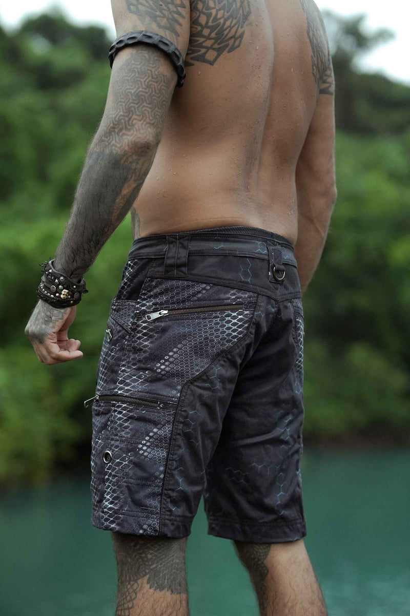 PYTHON MOLECULES - Digital Molecular Python Printed Men's NY Shorts