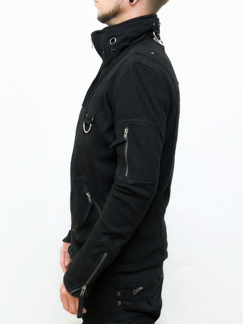 ROCK THE PLAYA | Men's Post-Apocalyptic Black Jacket with Studs and Loops