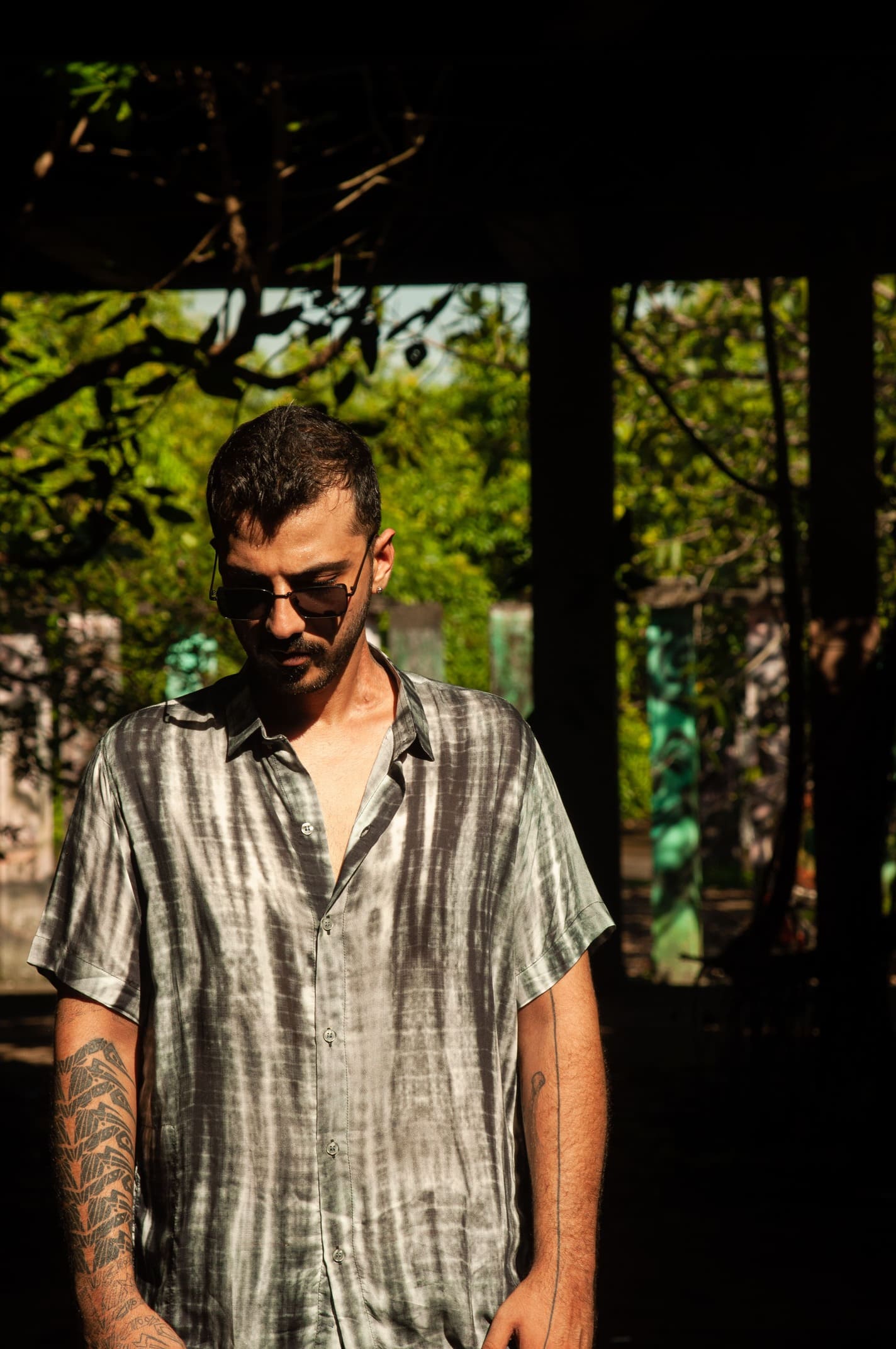 TIE DIE | Bamboo Men's Short Sleeve Shirts | Boho Hippy Tie-Dye Shirts for Men