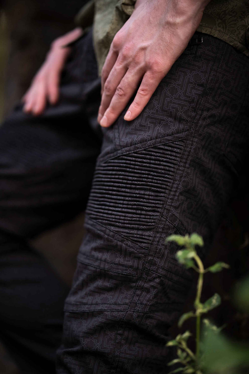 Zurich Men's Cotton Stretchable Pants with Sacred Geometry Print
