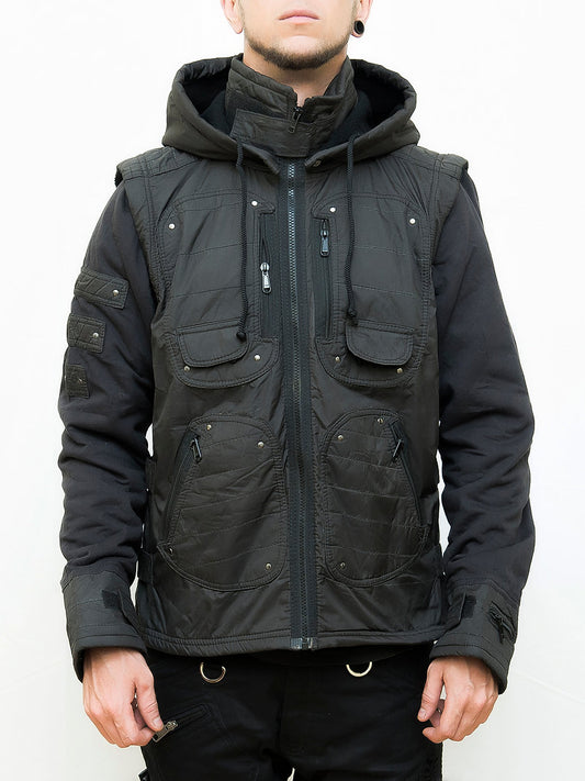 Armor Jacket - Dystopian Fashion Multi-pocket Hoodie Jacket for Men